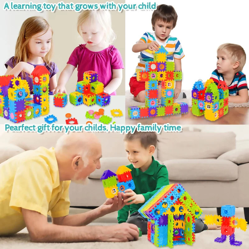 Blocchi da costruzione per bambini piccoli 160 pezzi Jumbo Toy Building Kits -Giocattoli STEM ad incastro