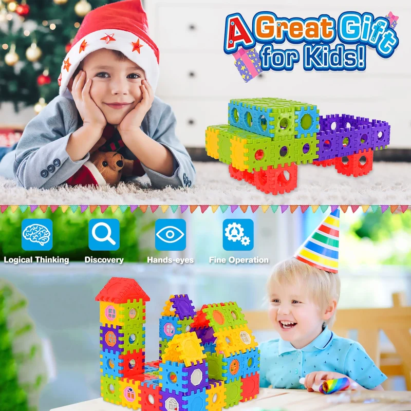 Blocchi da costruzione per bambini piccoli 160 pezzi Jumbo Toy Building Kits -Giocattoli STEM ad incastro