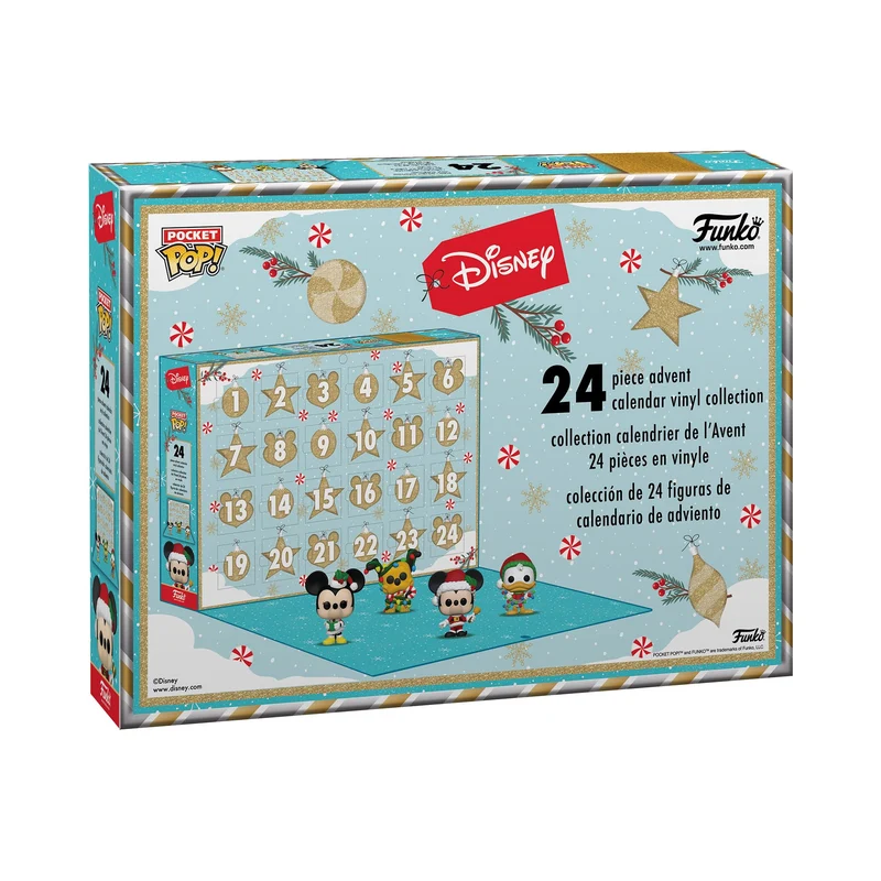 Funko Advent Calendar: Classic Disney - Mickey Mouse - 24 Giorni di Sorprese - Mini Figura in Vinile da Colleziones - Mystery Box - Idea Regalo - di Natale per Ragazze, Ragazzi e Bambini