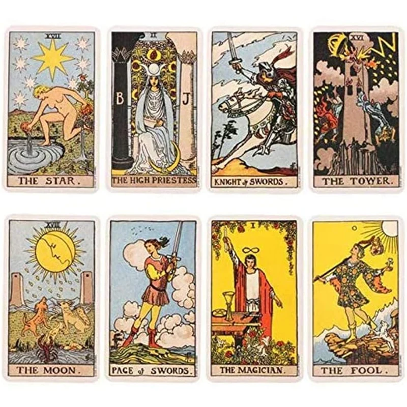 TMRBBesty Tarocchi Adatti Ai Principianti, Classici, con Guida,Mazzo di Tarocchi, Carte Divinazione Tradizionali Tavolo, per Gioco Festa E Festival