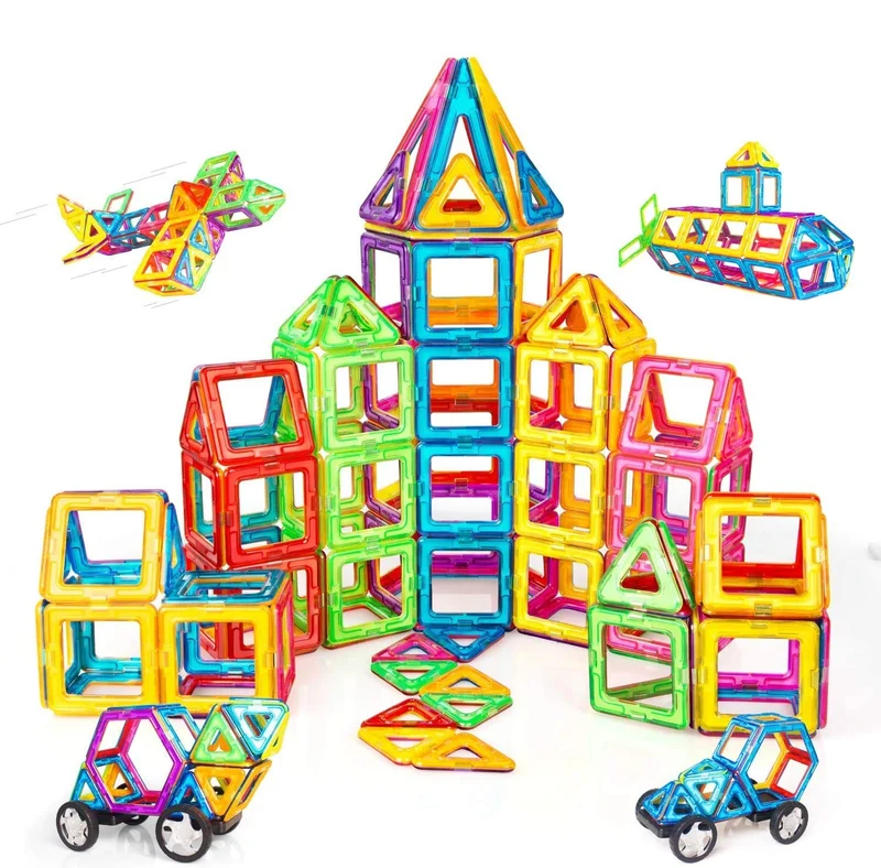 Condis Costruzioni Magnetiche Bambini 120 Pezzi, 3 - 8 anni Giocattoli con Calamite Educativi Regalo Montessori