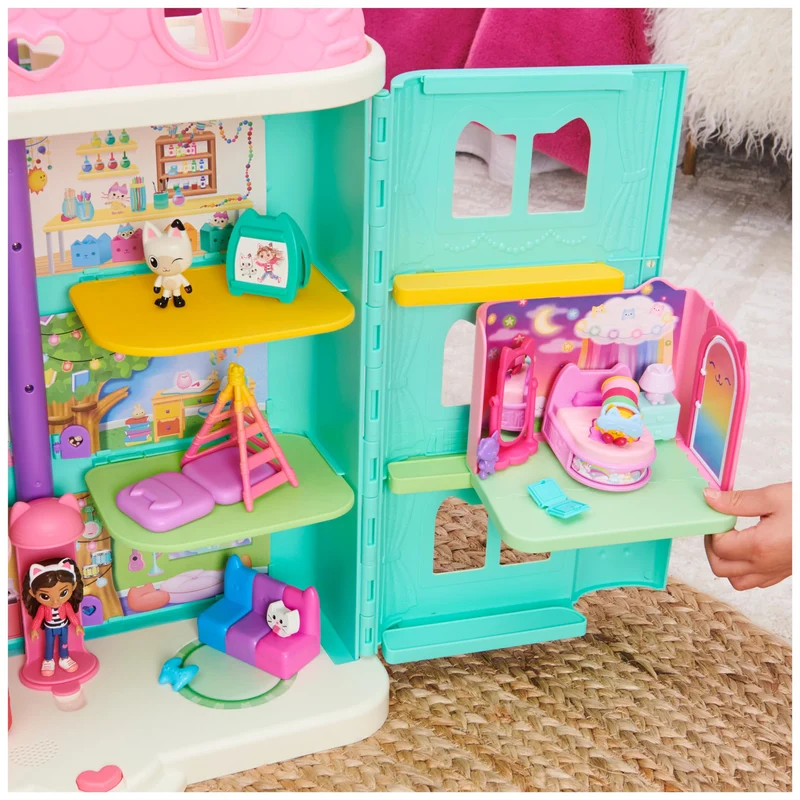 Gabby's Dollhouse, La camera da letto di Cuscigatta, mini playset stanze della casa, giochi per bambini dai 3 anni in su