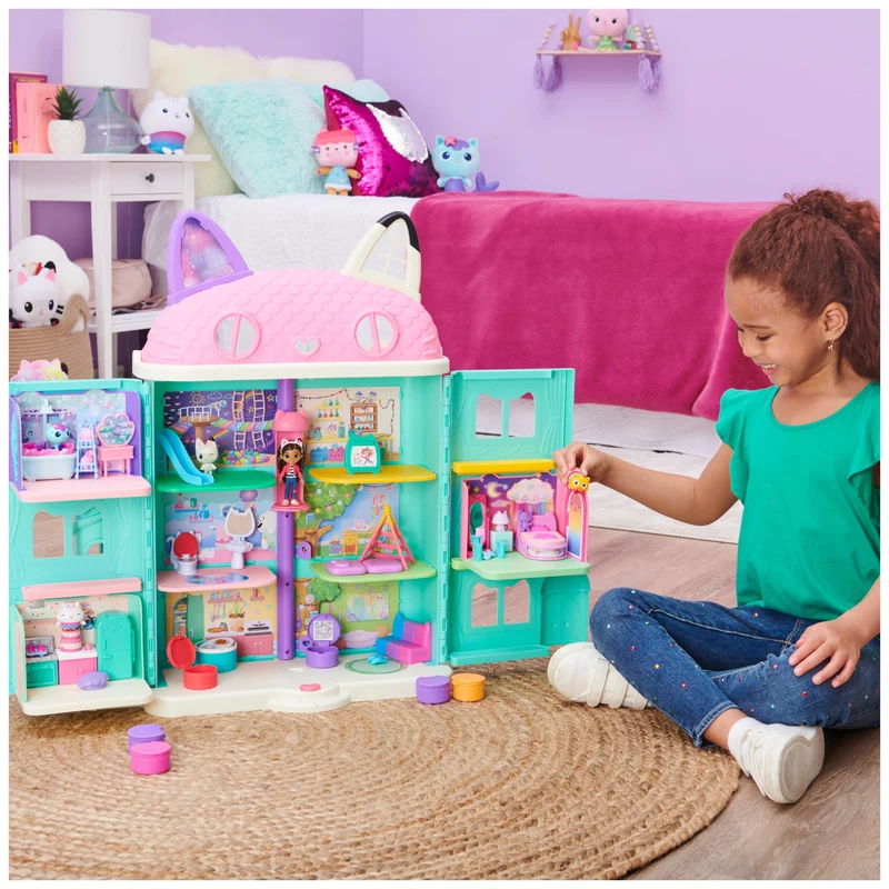 Gabby's Dollhouse, La camera da letto di Cuscigatta, mini playset stanze della casa, giochi per bambini dai 3 anni in su