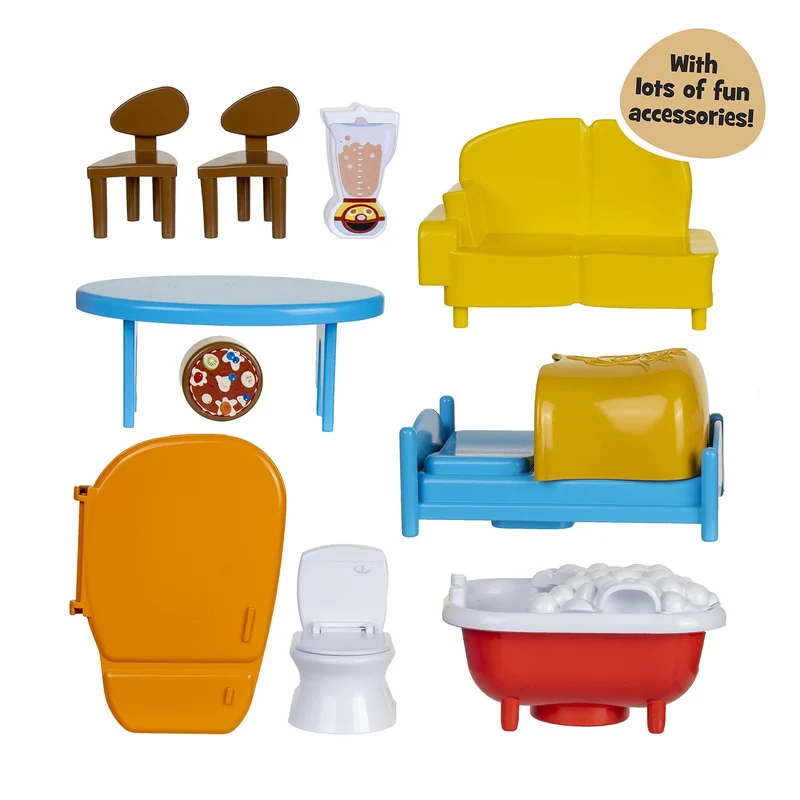 Bing 3583 House Playset, Flop Figures, from CBeebies TV Show. Tough, Colourful, Well-Made Role-Play Toy. Kids Aged 18 Months Plus,Red