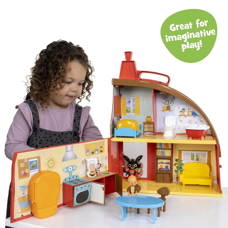 Bing 3583 House Playset, Flop Figures, from CBeebies TV Show. Tough, Colourful, Well-Made Role-Play Toy. Kids Aged 18 Months Plus,Red