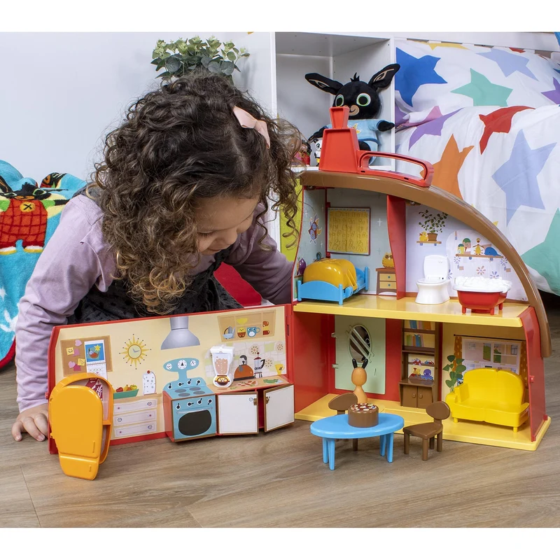Bing 3583 House Playset, Flop Figures, from CBeebies TV Show. Tough, Colourful, Well-Made Role-Play Toy. Kids Aged 18 Months Plus,Red