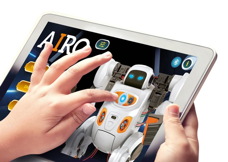 Clementoni Scienza e Gioco Robotics - AIRO, Robot da Assemblare, Bambini 9+ Anni, con App Dedicata e Tecnologia AI, Imita Movimenti con l'Intelligenza Artificiale, 6 Motori, Lingua Italiana, 19317