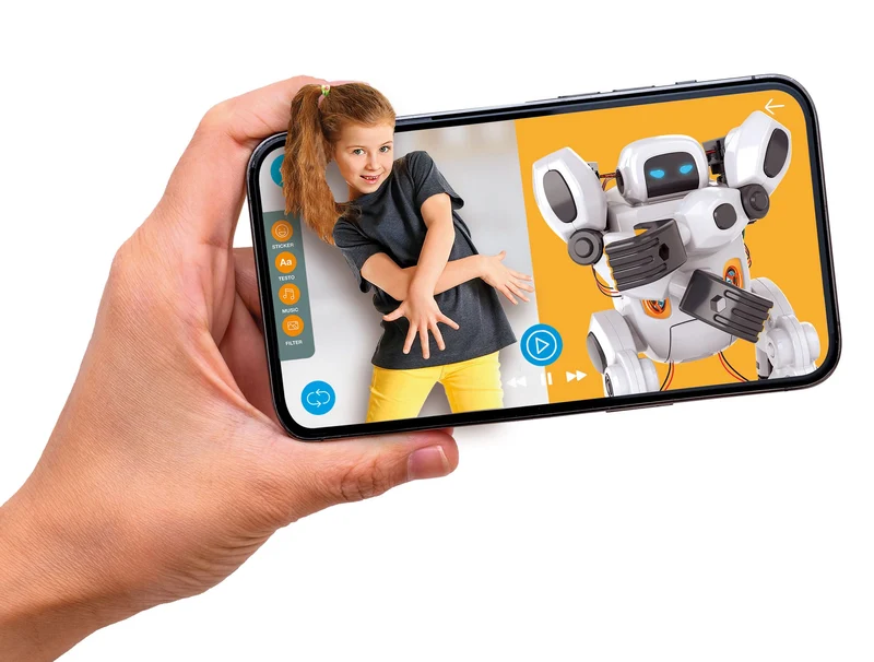 Clementoni Scienza e Gioco Robotics - AIRO, Robot da Assemblare, Bambini 9+ Anni, con App Dedicata e Tecnologia AI, Imita Movimenti con l'Intelligenza Artificiale, 6 Motori, Lingua Italiana, 19317