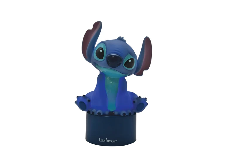 Lexibook, Disney Stitch, Notturna con Altoparlante, Cambiamento di Colore, Luce soffusa, Funzionamento a Batteria, Blu, NS01D