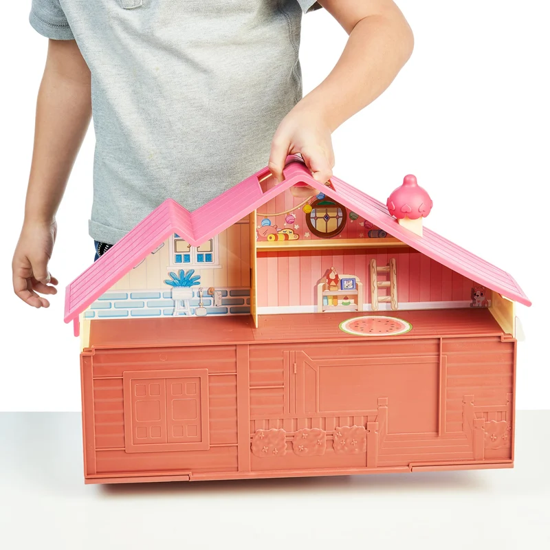 Bluey 13024, Heeler Family Home Play Set 1 Personaggio ufficiale Action Figure, Playhouse grande 4 camere, accessori per mobili e patio estraibile, Multicolore