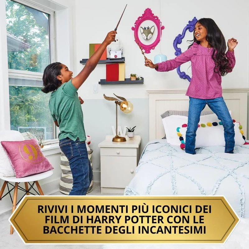 Wizarding World, Bacchetta degli Incantesimi di Harry Potter, 30.5 cm, Include Carta Incantesimo da Collezione. Giocattoli per Bambini e Bambine, 6+ Anni