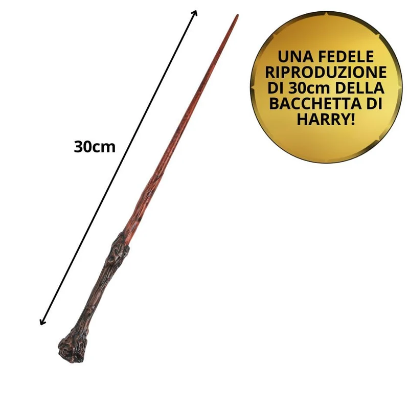 Wizarding World, Bacchetta degli Incantesimi di Harry Potter, 30.5 cm, Include Carta Incantesimo da Collezione. Giocattoli per Bambini e Bambine, 6+ Anni