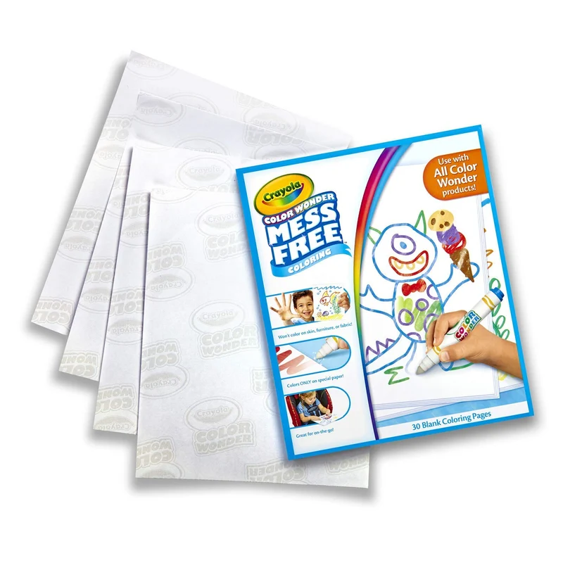 CRAYOLA Color Wonder Album Ricarica, 30 Pagine, da Utilizzare con i Prodotti Color Wonder e StampaMagici, Trasparente, 30 Pagine