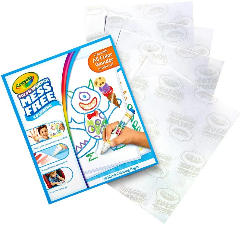 CRAYOLA Color Wonder Album Ricarica, 30 Pagine, da Utilizzare con i Prodotti Color Wonder e StampaMagici, Trasparente, 30 Pagine
