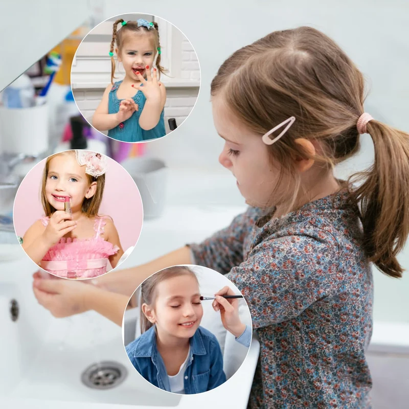 AYNKH Set di trucchi per ragazze, 33 colori, giocattoli per il trucco per bambini, atossici, con 8 pennelli lavabili, spettacoli teatrali, Halloween, feste di compleanno, set di bellezza regalo