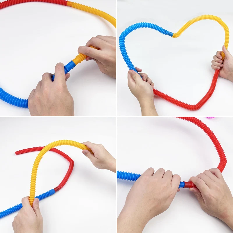 Newpop 24 pezzi tubi gioco per bambini, Colorati pop tube, pop tubes, tubi allungabili gioco, giocattoli sensoriali Adatti a bambini, ragazzi e adulti