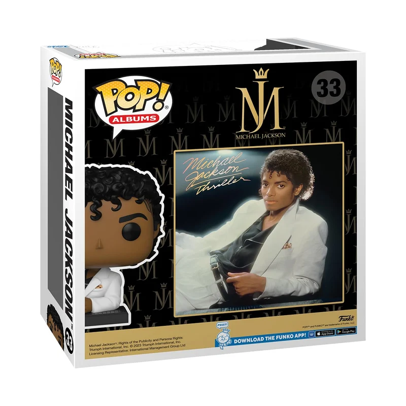 Funko Pop! Albums: Michael Jackson - MJ - Thriller - Music - Figura in Vinile da Collezione - Idea Regalo - Merchandising Ufficiale - Giocattoli per Bambini e Adulti - Music Fans