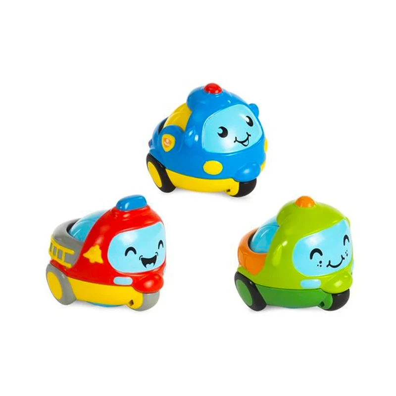 Chicco Rolling Wheels, pattuglia di Auto per Bambini, Veicoli di Polizia Policía Turbo Ball City Patrol, 3 Mini Ruote, Rotolano Come Palline, Multicolore, 10756