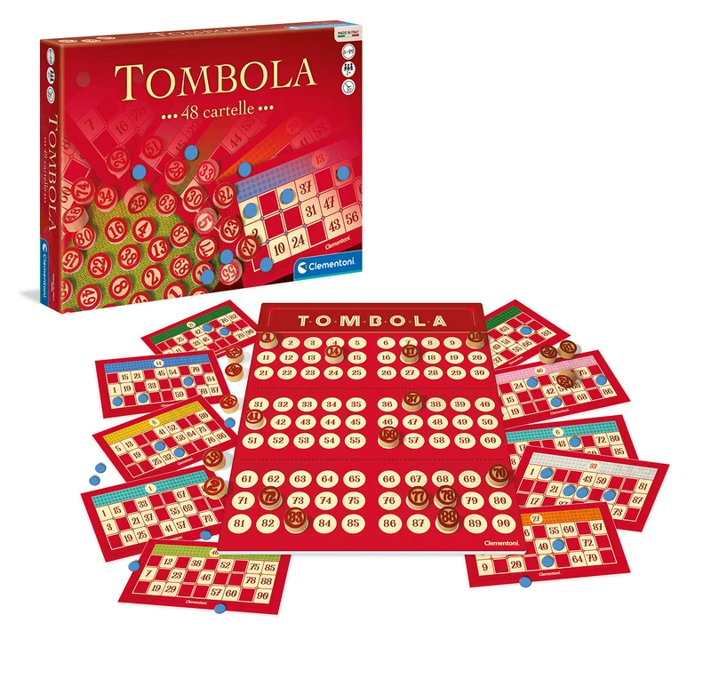 Clementoni - 16557 - Giochi da tavolo - Tombola Classica - Made in Italy - gioco di società, board games per tutta la famiglia