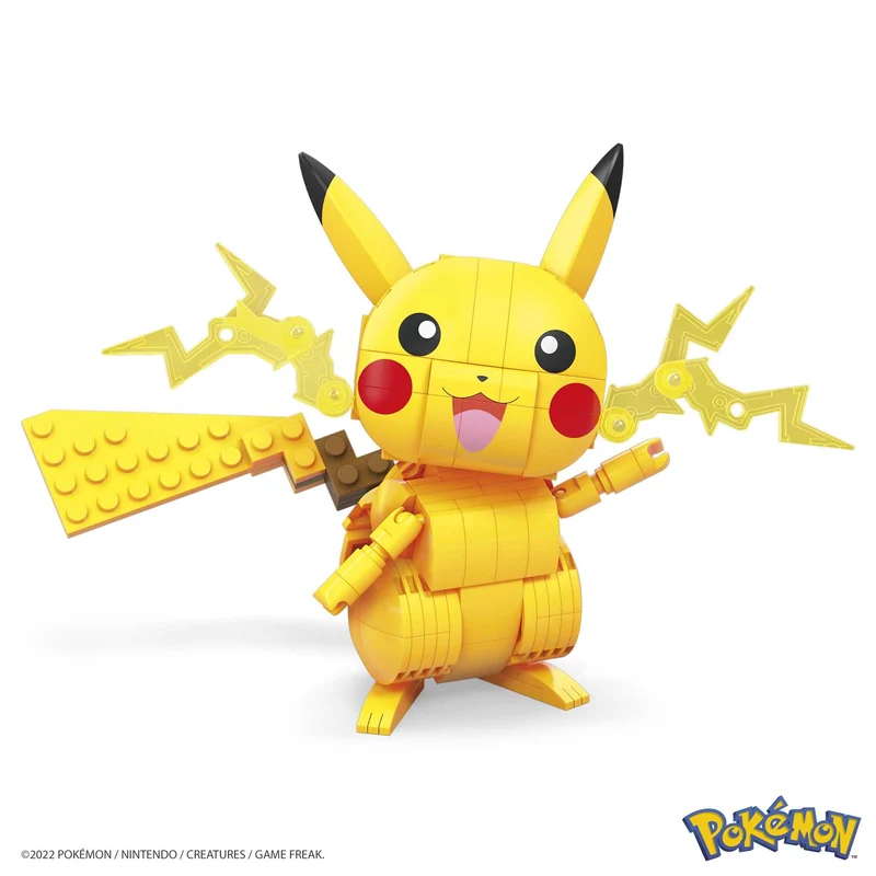 Mega Pokémon - Pikachu, Personaggio da Costruire con 211 mattoncini, Alto 10+ cm e con Dettagli Elettro sulle guance, da Collezionare ed esporre, Giocattolo per Bambini, 7+ Anni, GMD31