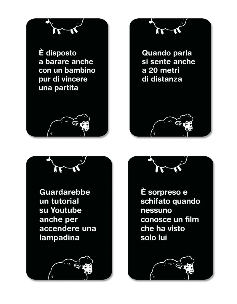 Clementoni Carte Da Gioco Per Adulti - La Pecora Nera, Gioco da Tavolo 16-99 Anni, 3-8 Giocatori, Giochi di Società Divertenti tra Amici, Made In Italy, 16816