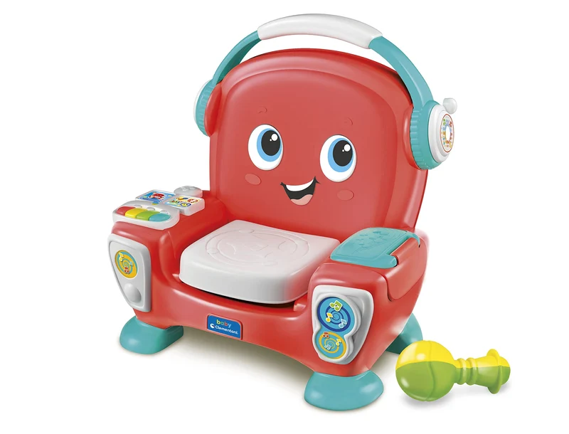 Baby Clementoni - Poltroncina Canta Suona e Balla, Poltrona Interattiva Parlante Bambini 12-36 Mesi, Gioco Educativo con Luci e Canzoni, Stimola Sviluppo Cognitivo e Motorio, Lingua Italiana, 17754