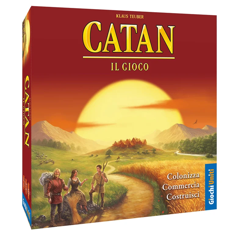 Giochi Uniti - Catan Base Eco – Gioco da tavolo, Catan, 3-4 Giocatori, 10+ Anni, GU741, Edizione italiana