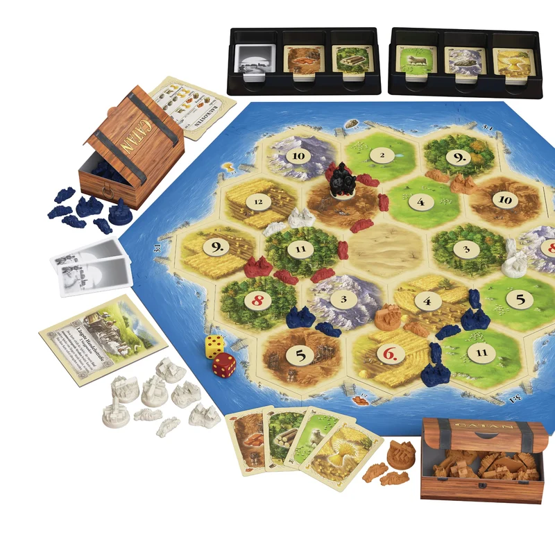 Giochi Uniti - Catan Base Eco – Gioco da tavolo, Catan, 3-4 Giocatori, 10+ Anni, GU741, Edizione italiana