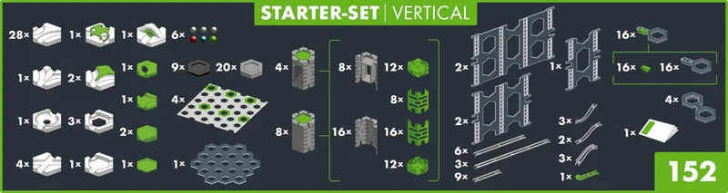 Ravensburger - GraviTrax PRO Starter Set Vertical, Starter Kit, Pista di Biglie, Gioco Interattivo ed Educativo STEM, per Bambini 8+ Anni e Adulti, Compatibile con tutti i GraviTrax