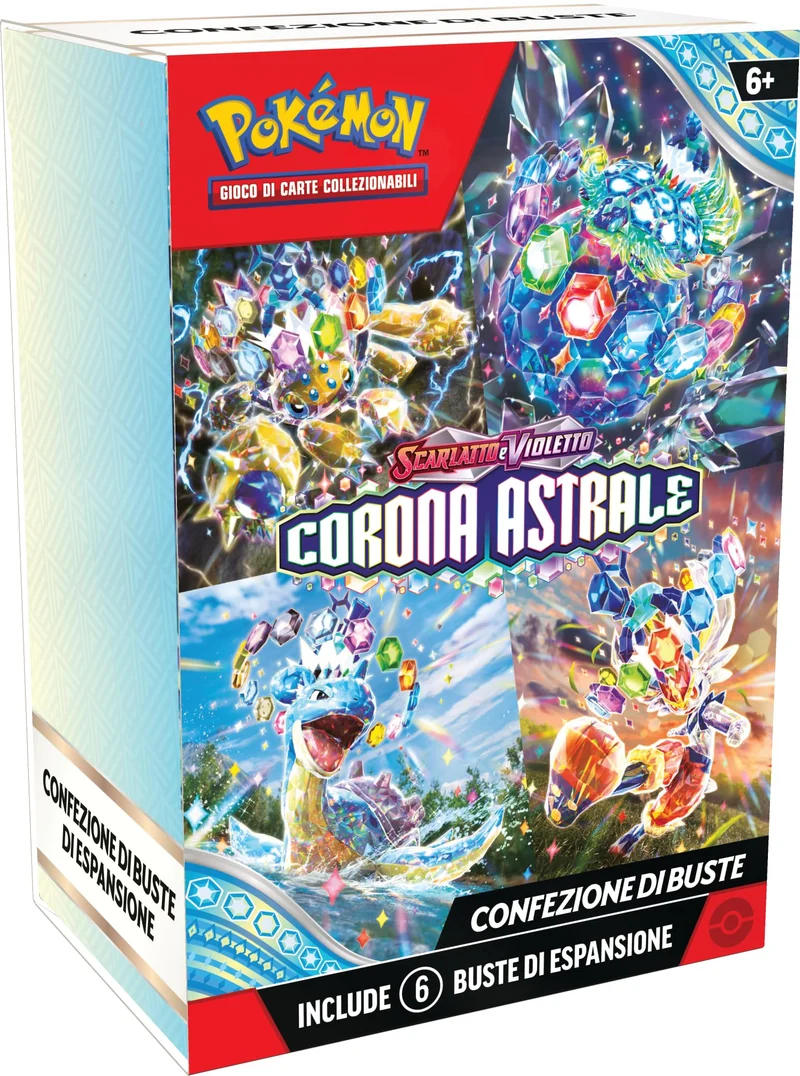 GCC Pokémon: confezione di buste dell’espansione Scarlatto e Violetto - Corona Astrale (sei buste di espansione)