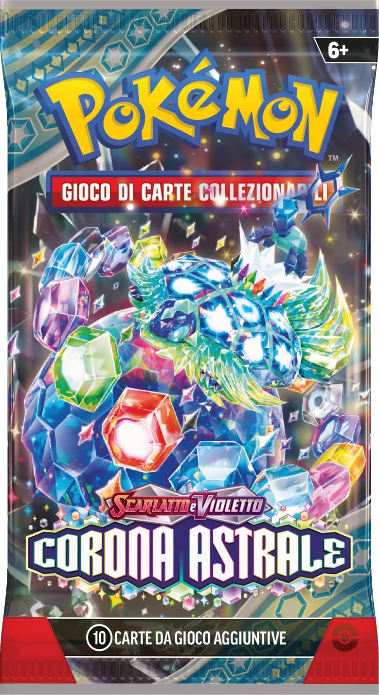 GCC Pokémon: confezione di buste dell’espansione Scarlatto e Violetto - Corona Astrale (sei buste di espansione)