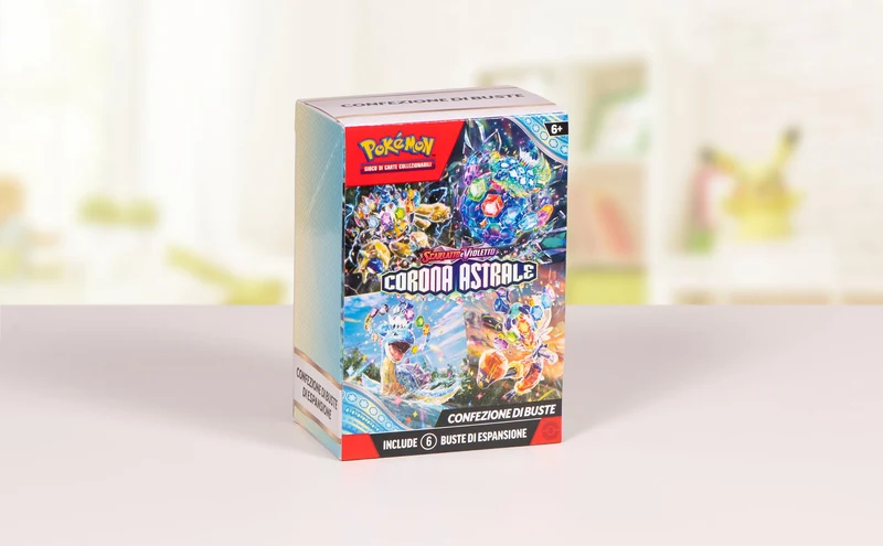 GCC Pokémon: confezione di buste dell’espansione Scarlatto e Violetto - Corona Astrale (sei buste di espansione)