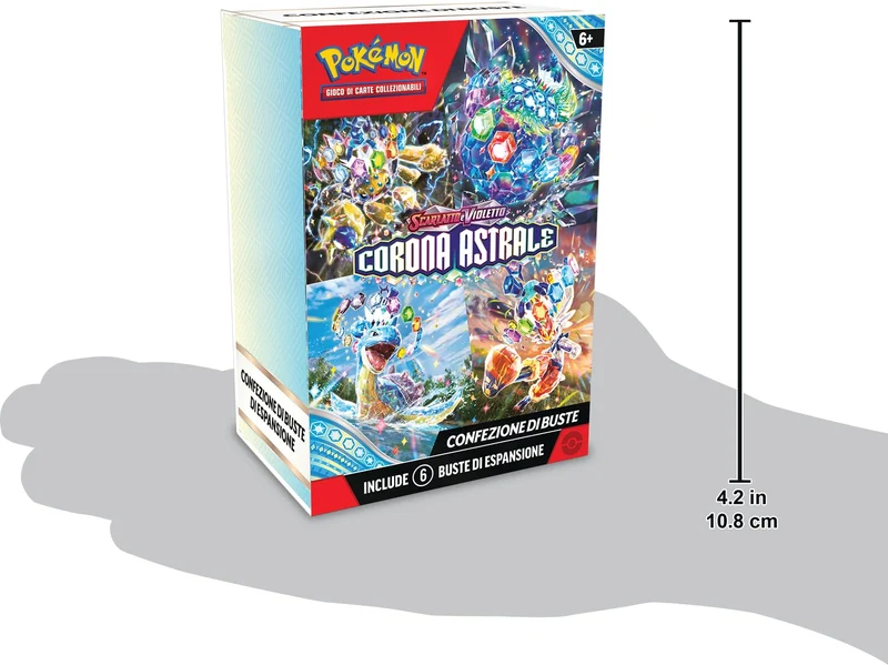 GCC Pokémon: confezione di buste dell’espansione Scarlatto e Violetto - Corona Astrale (sei buste di espansione)
