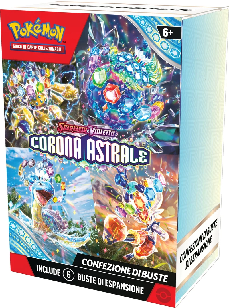 GCC Pokémon: confezione di buste dell’espansione Scarlatto e Violetto - Corona Astrale (sei buste di espansione)