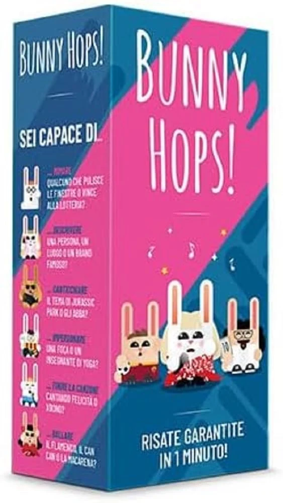 Asmodee Bunny Hops, Gioco da Tavolo, Party Game, 4-16 Giocatori, 14+ anni, Edizione in Italiano