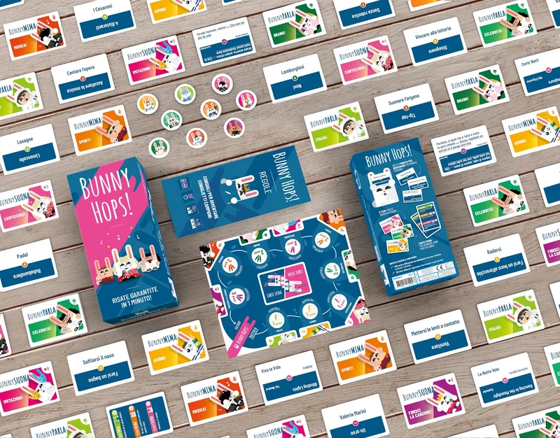 Asmodee Bunny Hops, Gioco da Tavolo, Party Game, 4-16 Giocatori, 14+ anni, Edizione in Italiano
