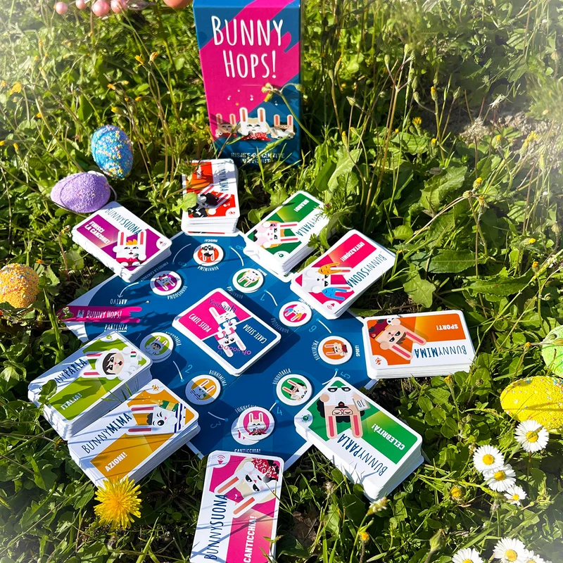 Asmodee Bunny Hops, Gioco da Tavolo, Party Game, 4-16 Giocatori, 14+ anni, Edizione in Italiano