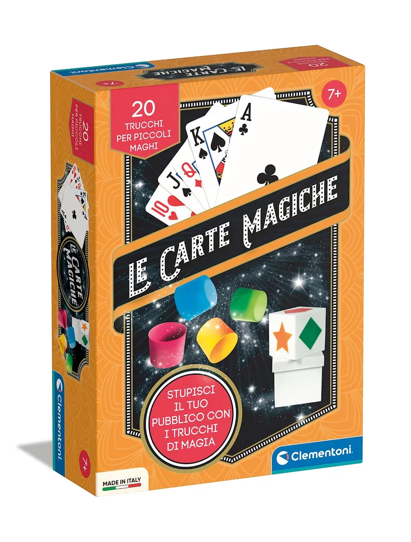 Clementoni - 16792 - Carte Magiche - Giochi di Magia Bambini 7 Anni, Trucchi di Magia, Gioco da Tavolo, Trucchi Magici, Giochi di Prestigio, Made in Italy