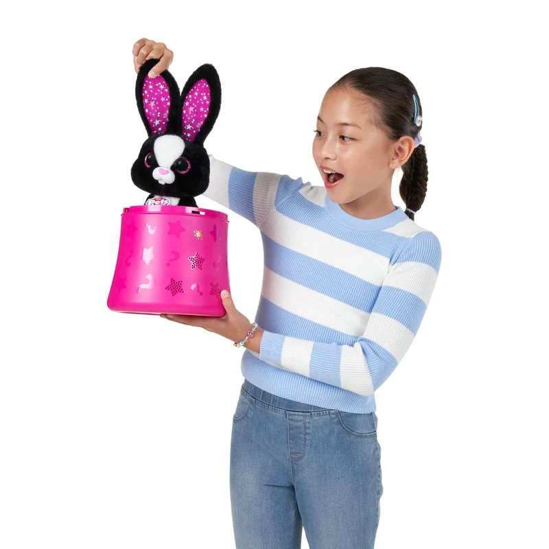 Pets Alive Magic Bunnies di ZURU Peluche magico elettronico e interattivo a sorpresa (Pink Bunny)