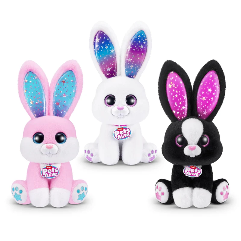 Pets Alive Magic Bunnies di ZURU Peluche magico elettronico e interattivo a sorpresa (Pink Bunny)