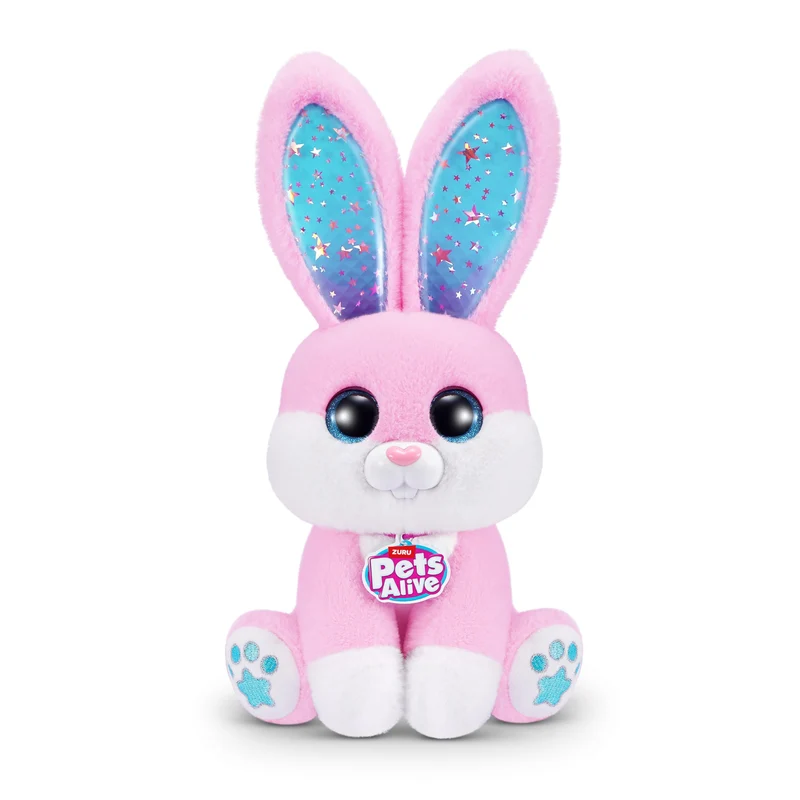 Pets Alive Magic Bunnies di ZURU Peluche magico elettronico e interattivo a sorpresa (Pink Bunny)