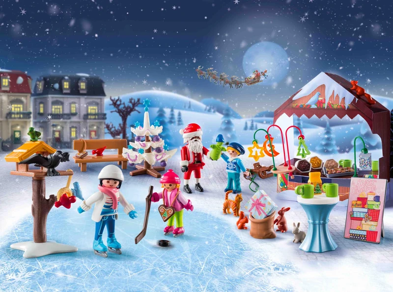 PLAYMOBIL Christmas 71472 Calendario dell'Avvento: Mercatini di Natale, 24 entusiasmanti sorprese, tra cui quattro personaggi, Calendario dell'Avvento 2024, giocattolo per bambini dai 4 anni in su