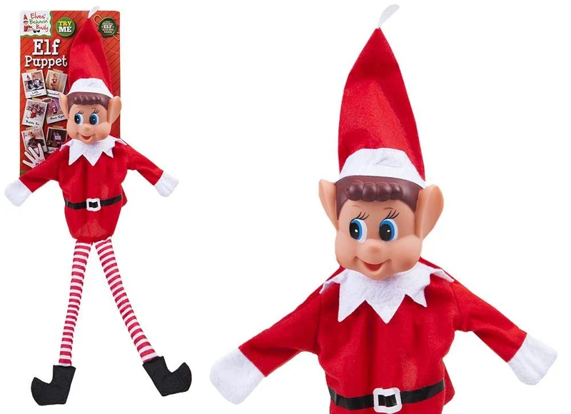 Elves Behavin Badly Elfi Si comportano Male Marionetta da Elfo Cattivo da 27 Pollici - Giocattoli di Natale - (Burattino da Mano)
