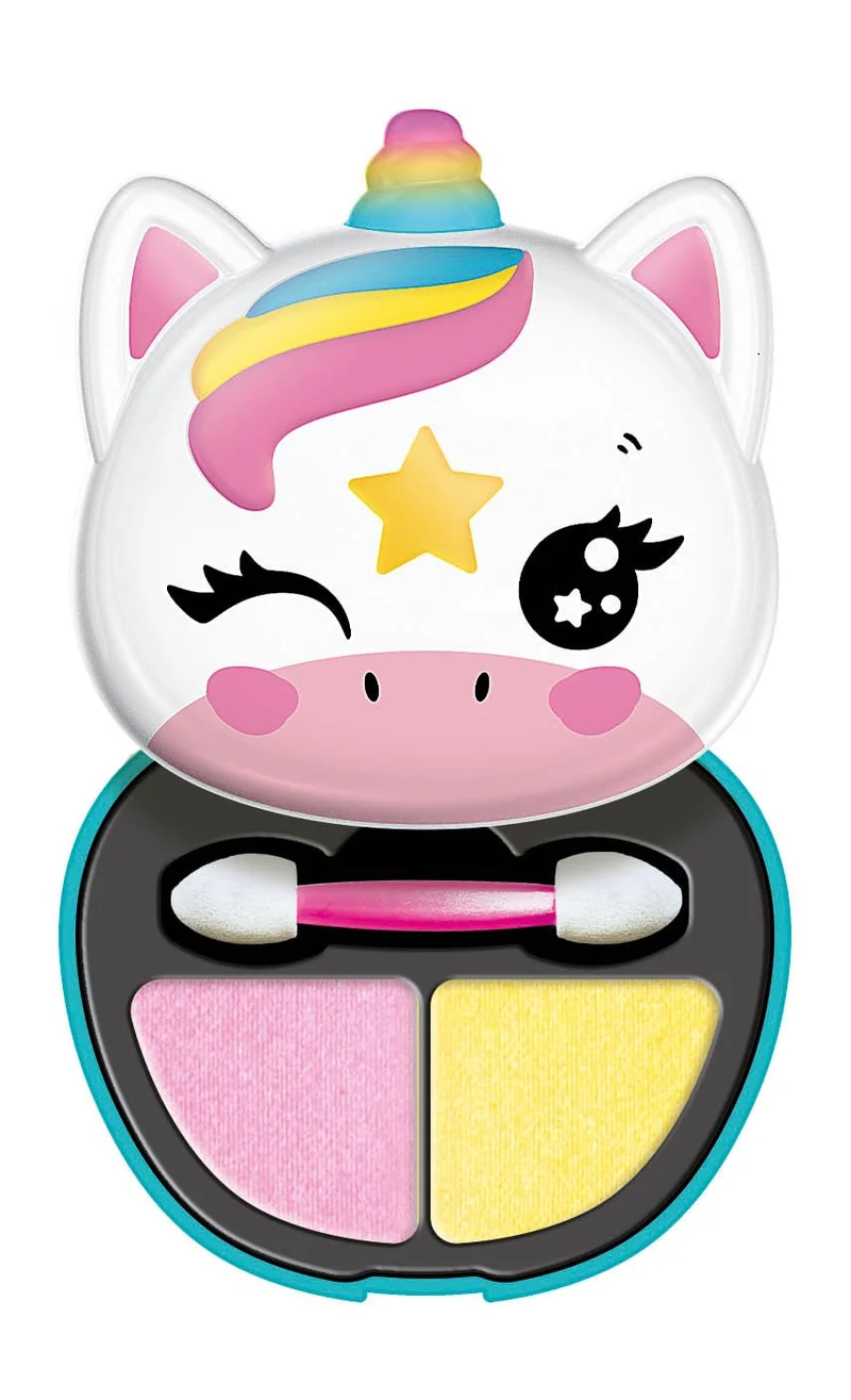 Clementoni Trousse Trucchi Bambina Crazy Chic - Lovely Eyeshadow: Unicorno, Set Ombretti Sicuri e Anallergici, Bambine 6 Anni, Facilmente Lavabile con Acqua, 18805