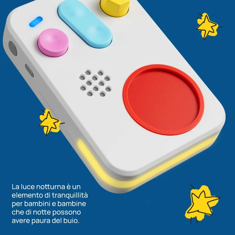 FABA+ Raccontastorie interattivo per bambini con contenuti audio da 0 a 10 anni, Cassa audio con Personaggio Sonoro Faba•Me, Luce notturna, Routine nanna, Gioco educativo musicale, Versione Italiana