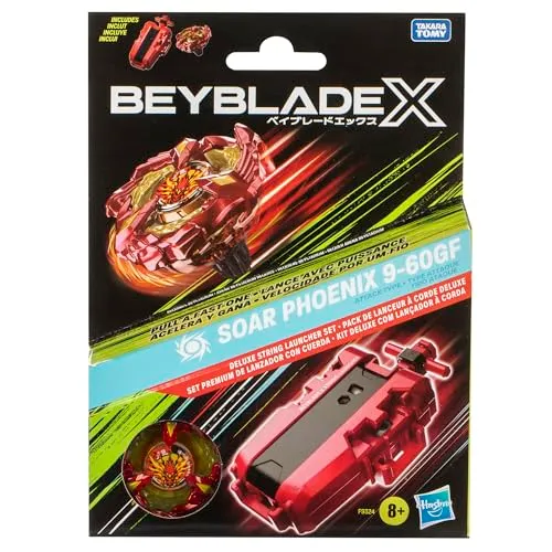 Hasbro Beyblade X Soar Phoenix 9-60GF, Set di Lanciatore a Corda Deluxe