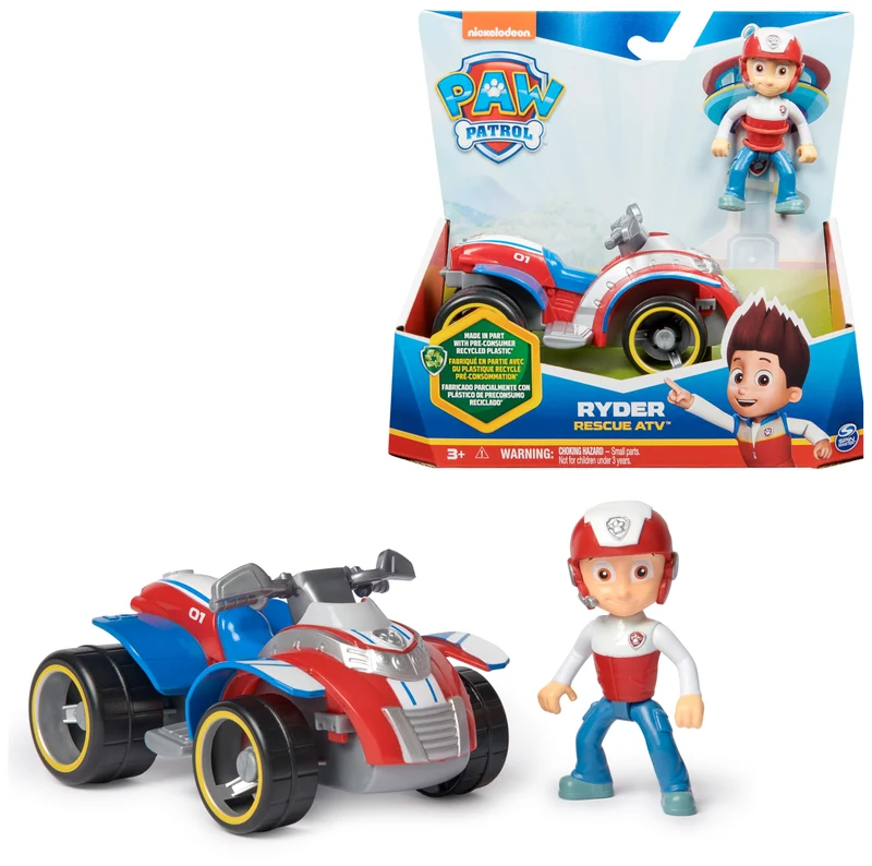 Paw Patrol, Quad di Salvataggio di Ryder, Veicolo e Personaggio Ryder, Giochi Bambini, 3+ Anni