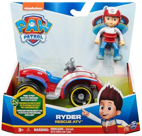 Paw Patrol, Quad di Salvataggio di Ryder, Veicolo e Personaggio Ryder, Giochi Bambini, 3+ Anni