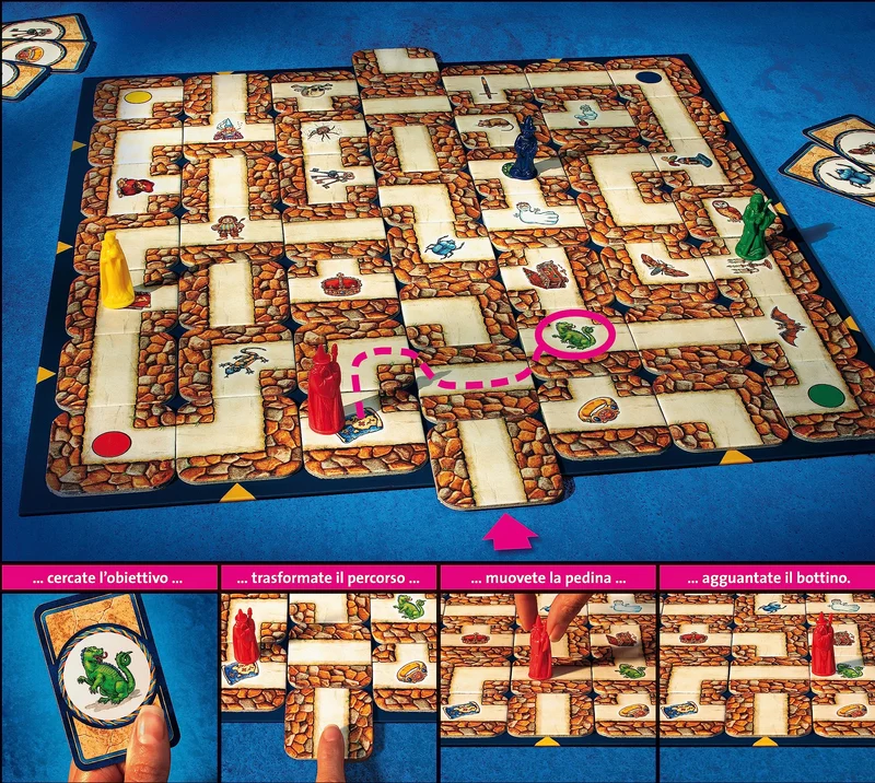 Ravensburger - Labirinto 35° Anniversario, Gioco da Tavolo per Tutta la Famiglia, 2-4 Giocatori, Idea Regalo per Bambini 7+ Anni, Edizione in Italiano