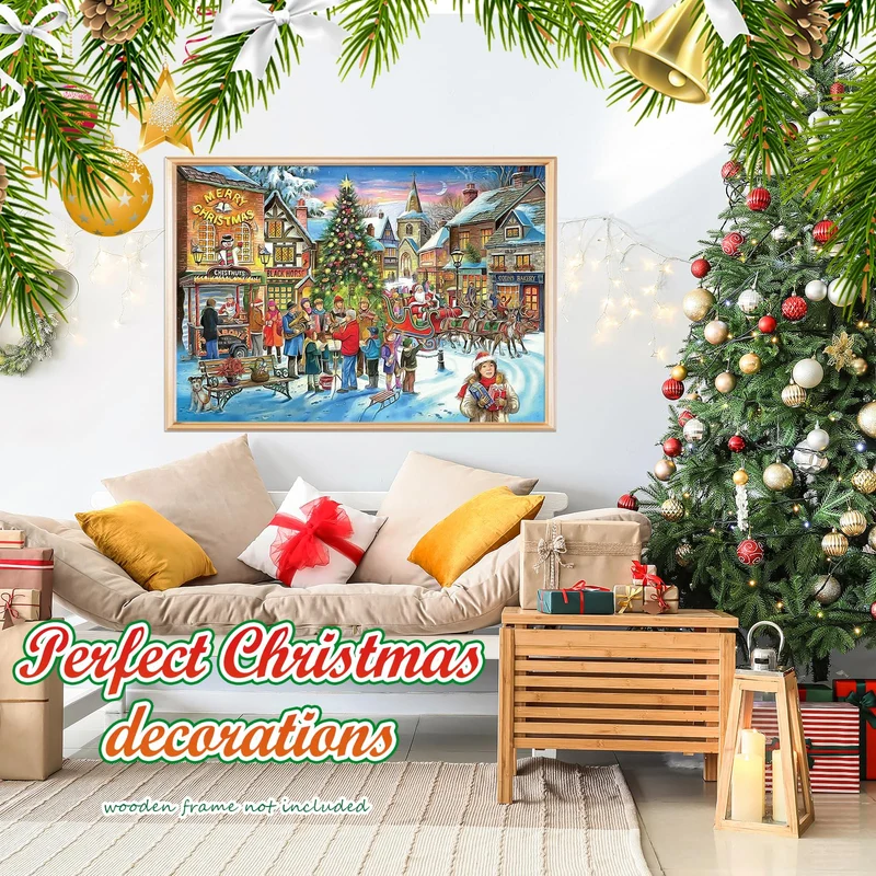HappyKidsClub Calendario Avvento 2024, Puzzle 1000 Pezzi Regali Natale 2024 Calendario Avvento Uomo Idee Regalo Natale Calendario dell Avvento 2024 Puzzle Adulti Calendario Avvento Adulti
